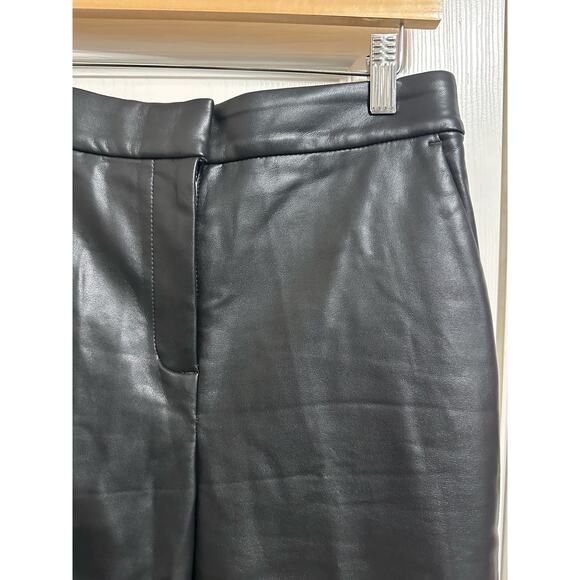 J. Crew Kate straight-leg pant in faux leather black size 6T  $158 - Picture 3 of 9